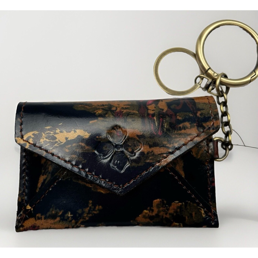 Patricia Nash Isabela Leather Card Holder w/ Key Chains - Kent Countryside